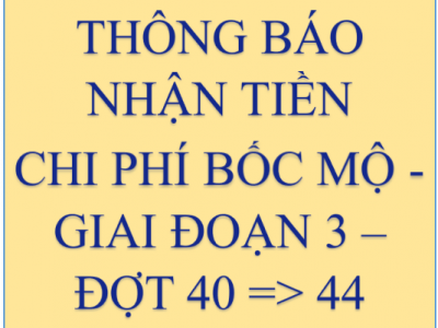 Về chi trả tiền thân nhân các ngôi mộ Nghĩa trang Bình Hưng Hòa, giai đoạn 3, đợt từ đợt 40 đến đợt 44