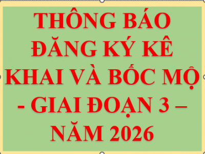 Thông báo về bốc mộ Giai đoạn 3